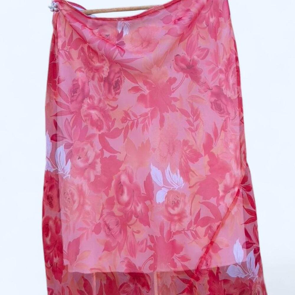 Y2k sheer pink coral rose